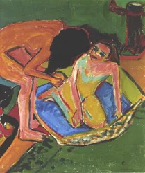 スタジオでのマルチェッラとフレンツィ